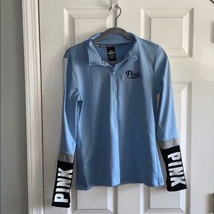 “PINK” half zip athletic sweatshirt